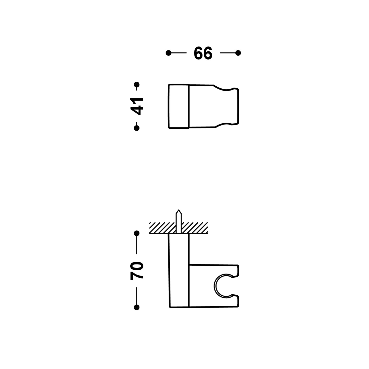 Регулируемая подставка для ручного душа-29963928 TRES Showers - Вид №1
