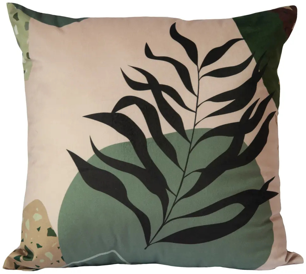 SEASONS Подушка декоративная Лист 45×45 см зеленая для интерьера 88947995