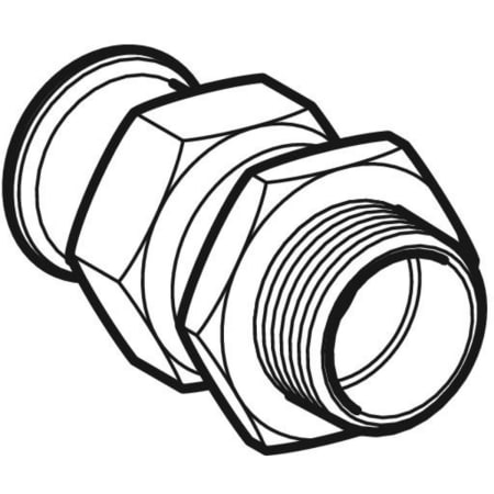 35338 Разъемное соединение Geberit Mapress из нержавеющей стали, с наружной резьбой Geberit  - Вид №1