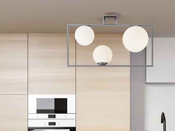 Стальной и стеклянный потолочный светильник Miloox Buble ARCH-00095009 - Вид №1