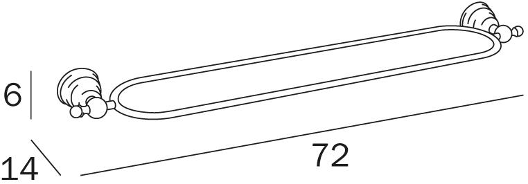 INDA® Стеклянная полка для ванной Raffaella A32080 - Вид №1