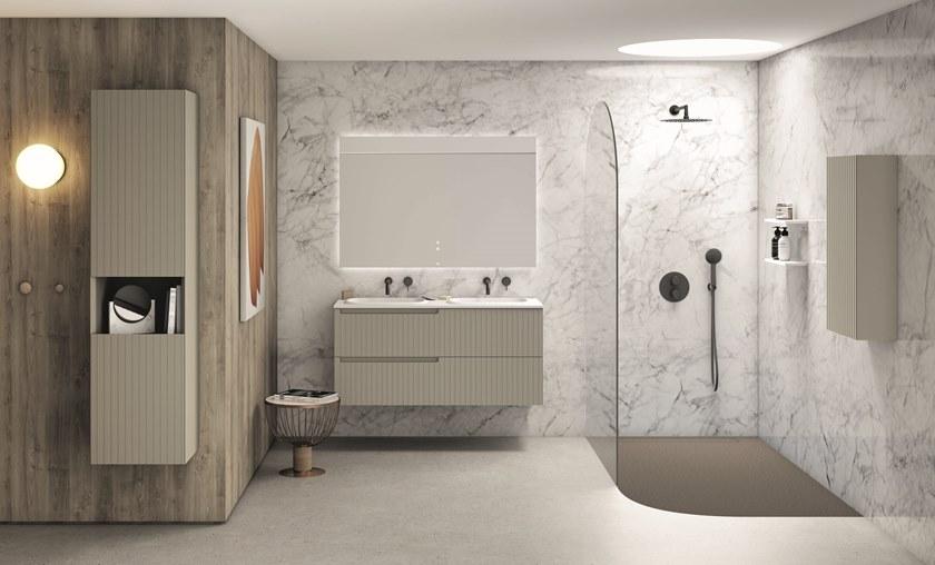 Fiora Двойная подвесная тумба под умывальник с ящиками Synergy sun-id-1464649 - Вид №9