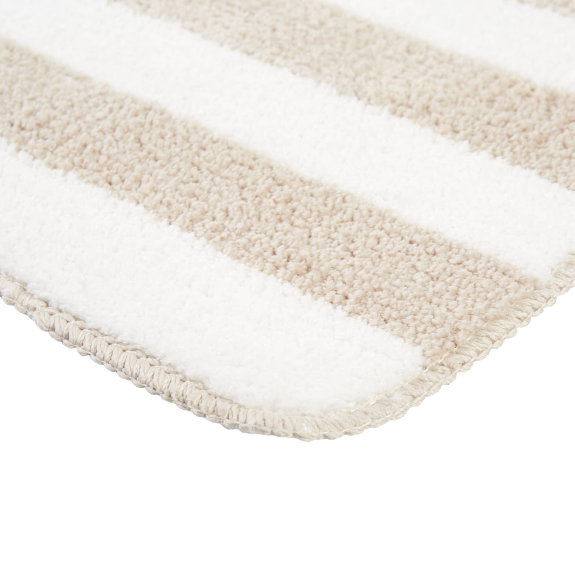 82392198 Коврик для ванной комнаты 45x70 см цвет бежевый/белый Passo Santreyd  - Вид №1