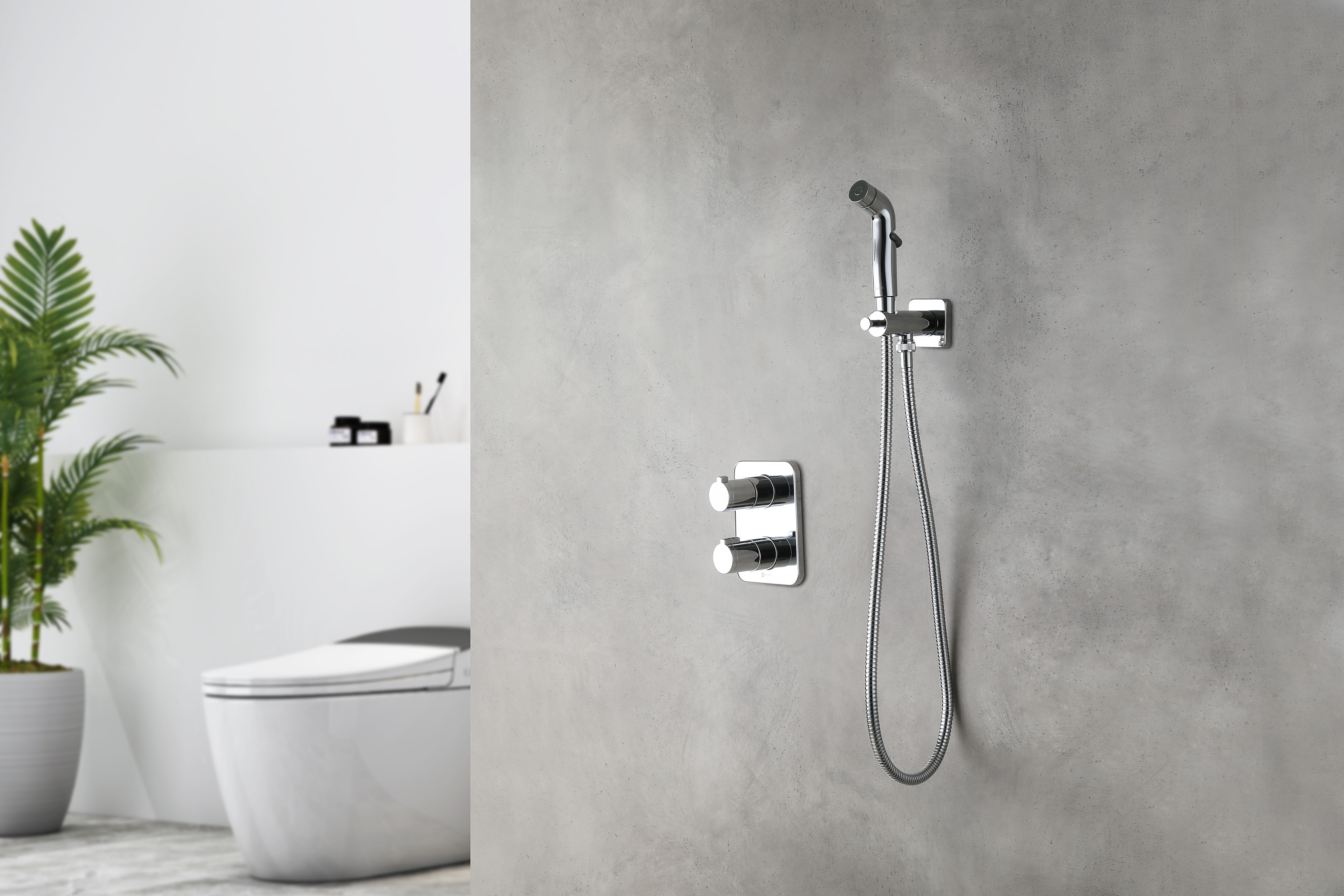 LM7820C Смеситель Yeti термостатический с гигиеническим душем, встраиваемый LEMARK YETI  - Вид №2