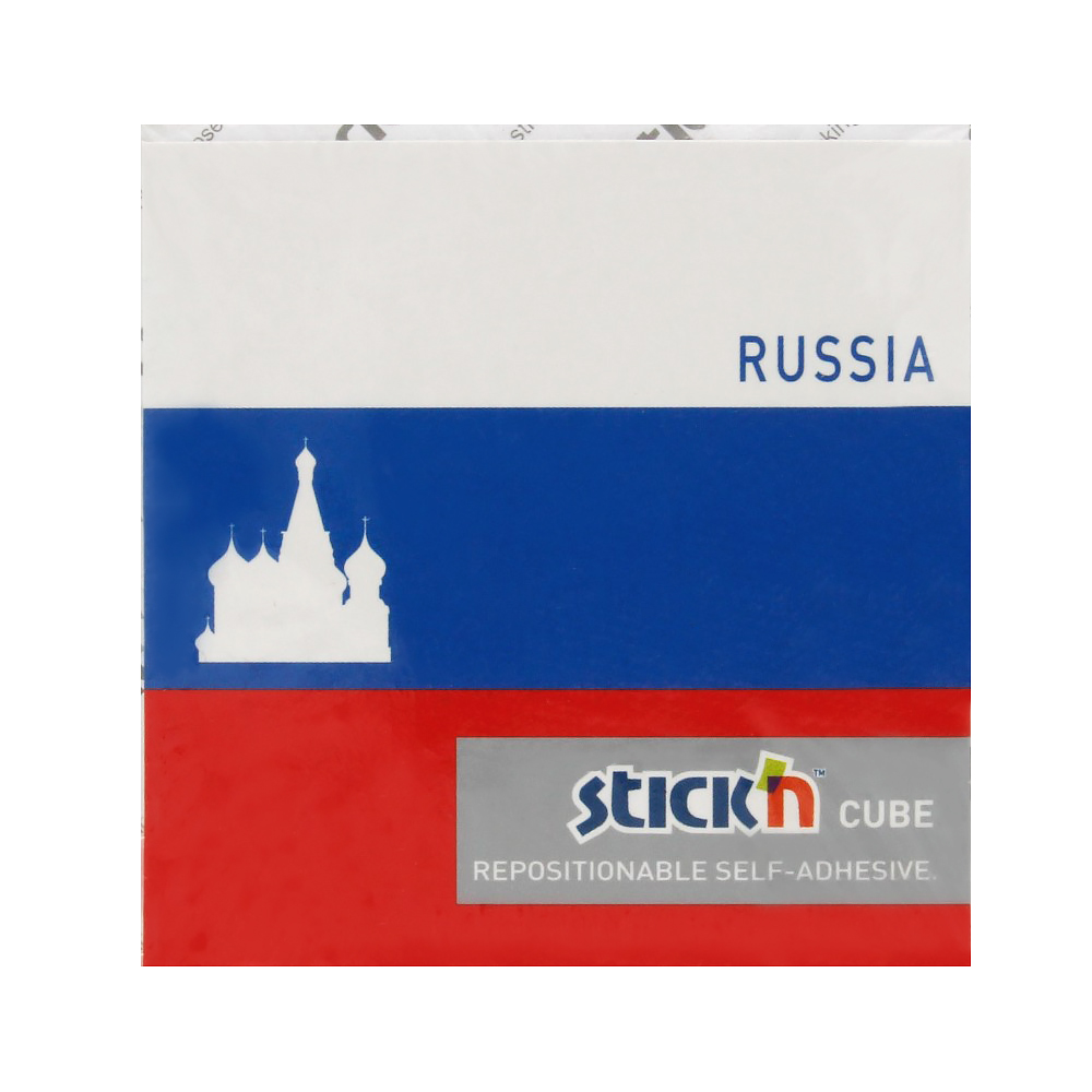21627 Блок самоклеящийся бумажный 70 г/м2 400 л. Russia Stick`n 