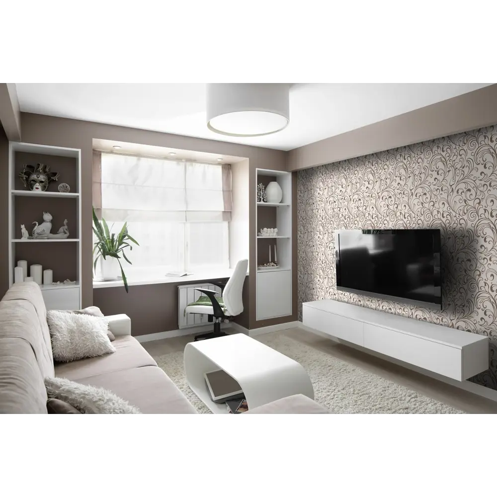 Обои флизелиновые Индустрия Pirouette бежевые 167051-83 1.06 м 82582218 STLM-2192918 - Вид №1