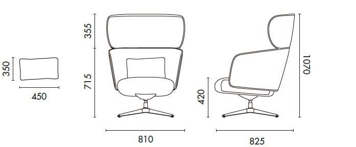 Тканевое кресло с подлокотниками Grado Design Beos ARCH-00077261 - Вид №21