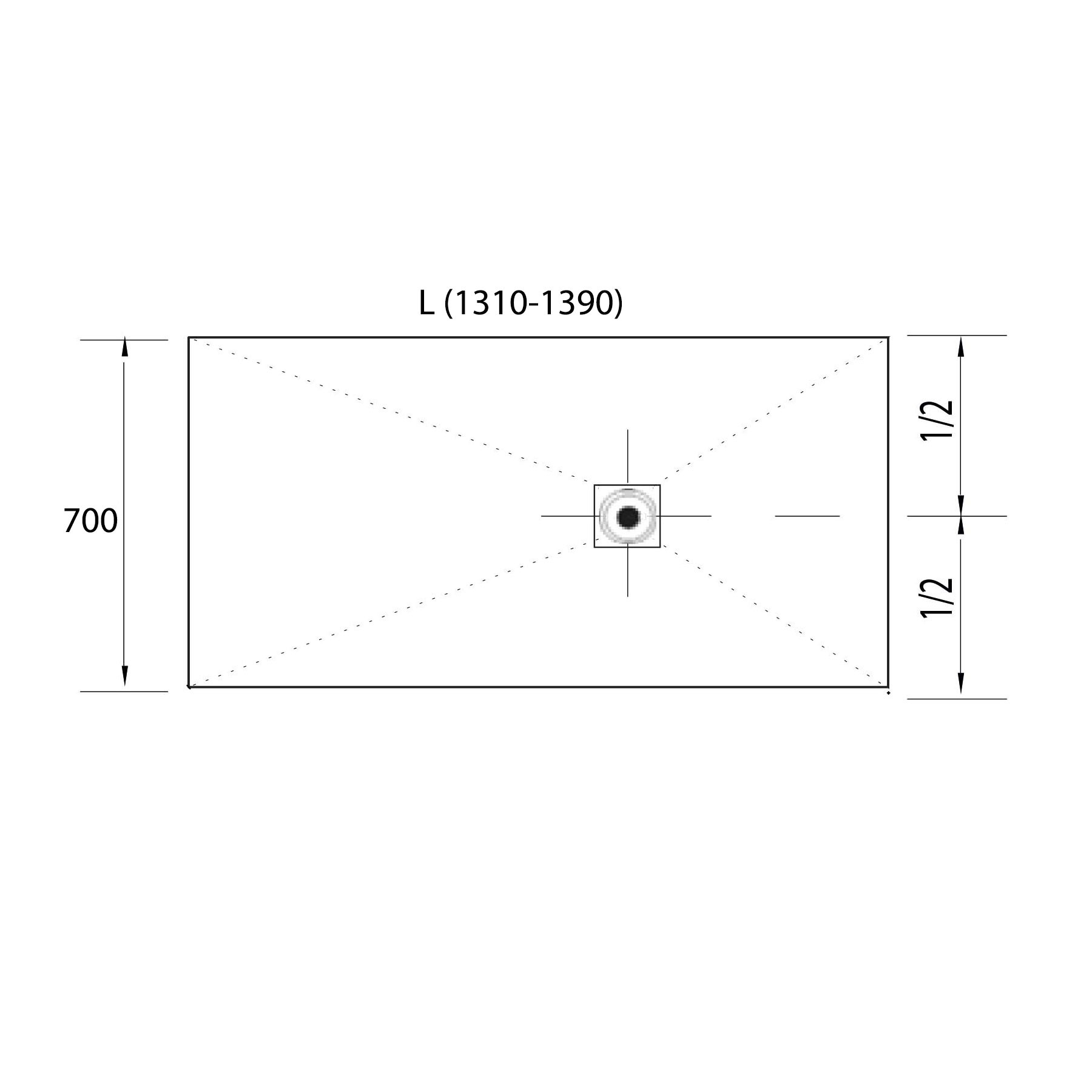 23650 SALGAR Поддон для душа RIOJA от 1310 до 1390 x 800 мм  - Вид №1