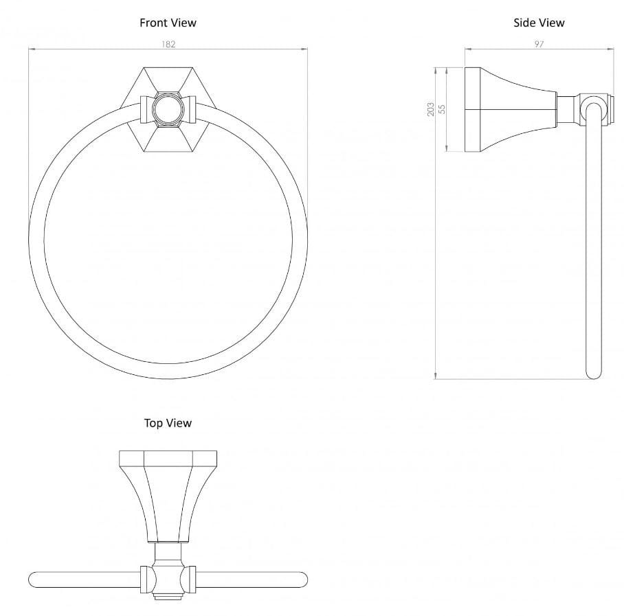 Держатель для полотенец из нержавеющей стали LUSSO Eton ARCH-00039950 - Вид №3