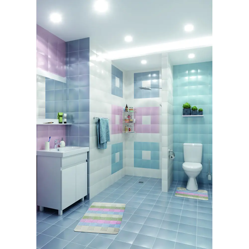 Плитка наcтенная «Калейдоскоп» 20х20 см 1.04 м2 цвет голубой Kerama Marazzi STLM-2116067 - Вид №5