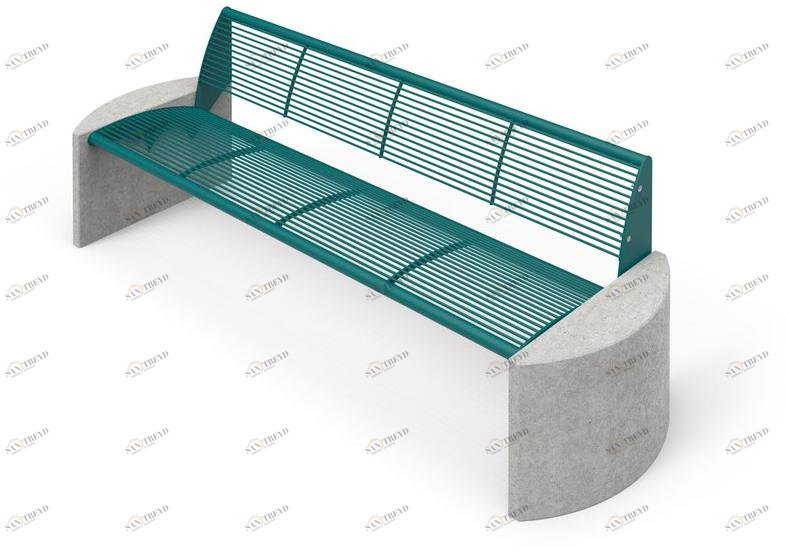 City Design Скамья из оцинкованной стали со спинкой Taurus sun-id-1484445