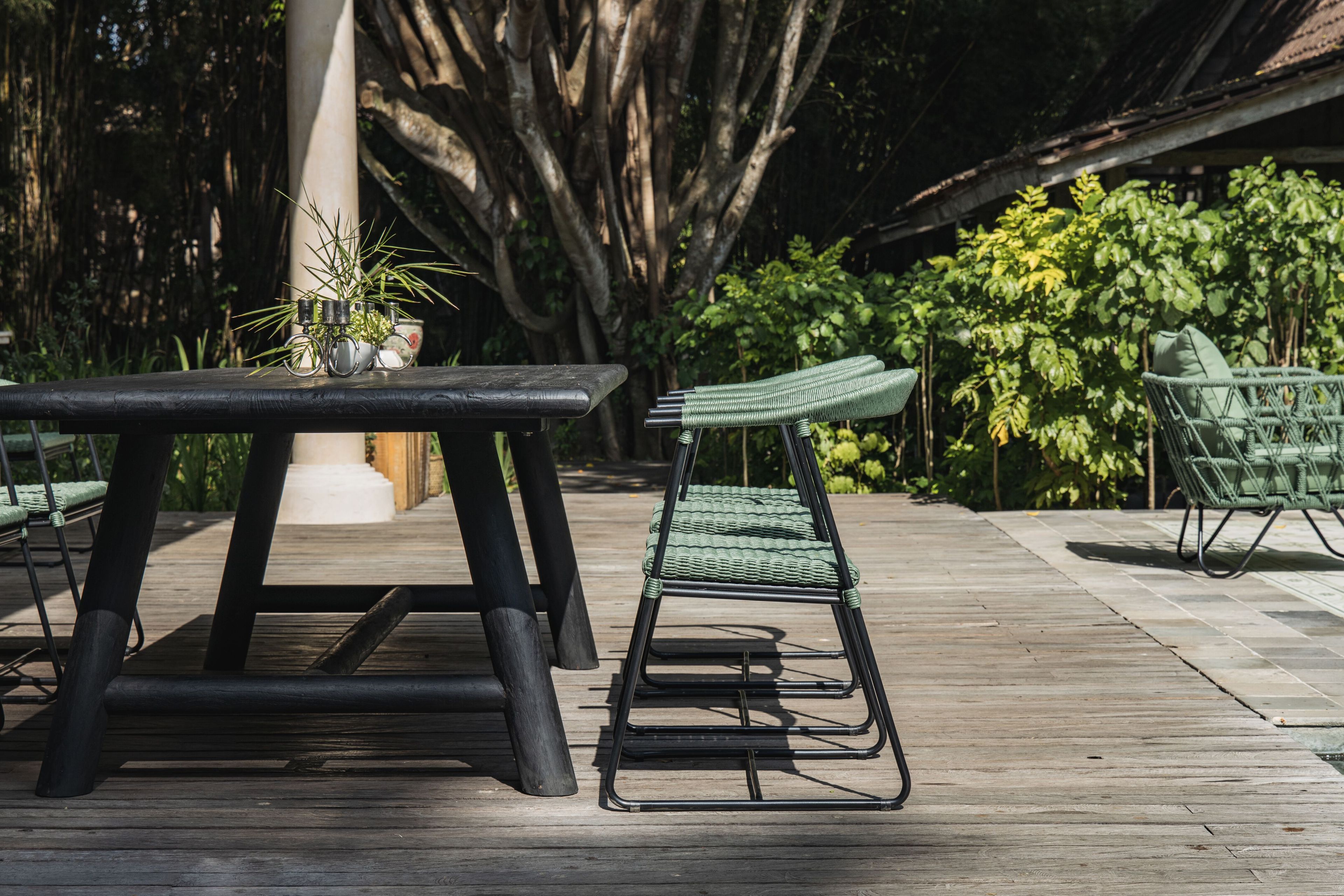 Прямоугольный садовый стол из тикового дерева cbdesign Убуд ARCH-00120278 - Вид №2