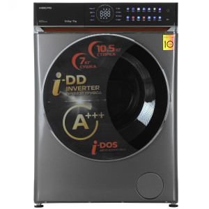 9238396 Стирально-сушильная машина HIBERG i-DDQ10 - 10714 Sd серый