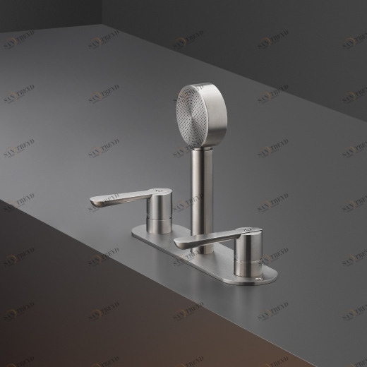 Обод монтаж комплект из 2-смесителей с выдвижным круглым ручным душем диаметром 70 мм  LTZ45 CEADESIGN 