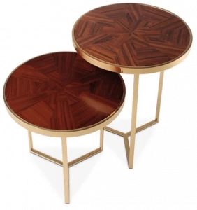 Malabar Круглый деревянный журнальный столик