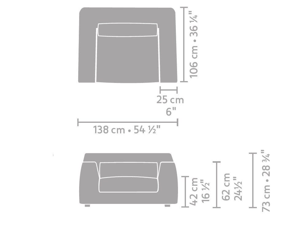 Loveseat кожа Linteloo Bold ARCH-00070153 - Вид №1