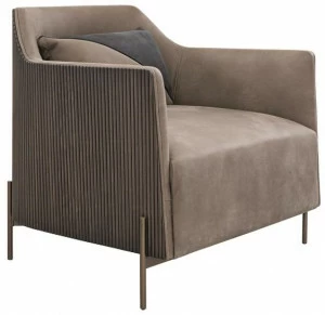 Shake Кресло в набуке с подлокотниками Hege