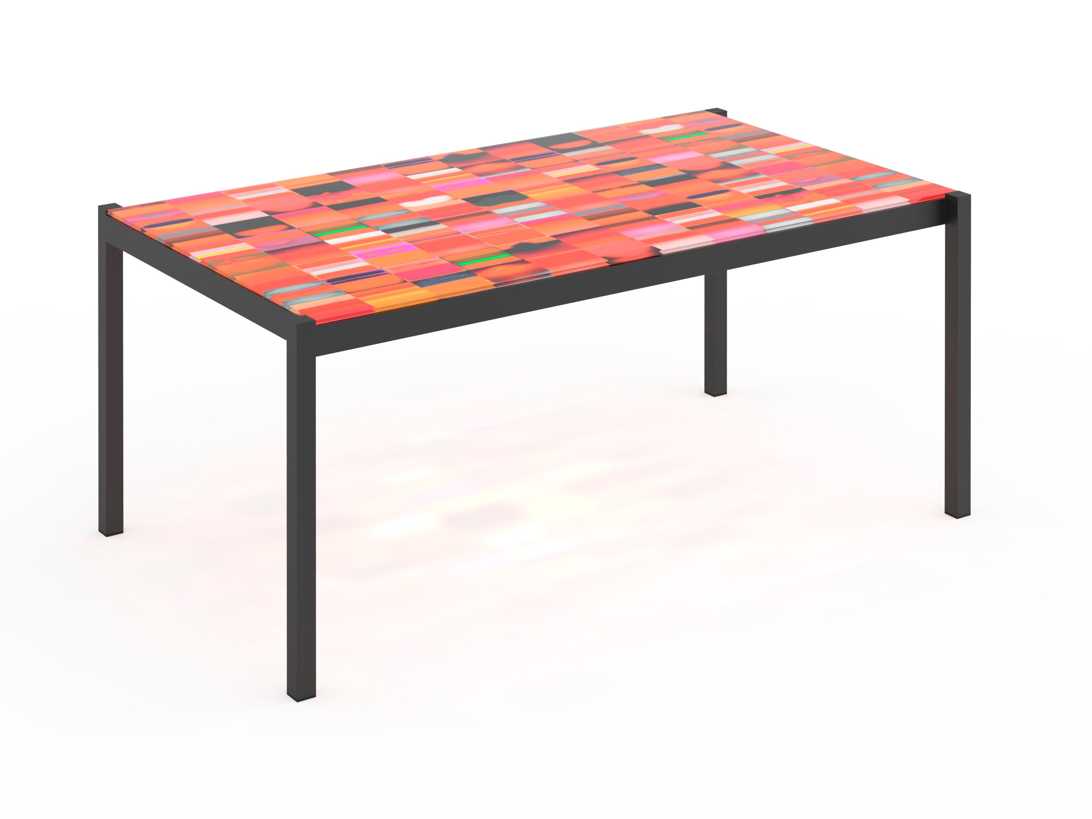 Прямоугольный садовый стол из закаленного стекла GANDIABLASCO Iris ARCH-00023393 - Вид №2