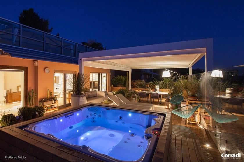 Corradi Алюминиевая пергола со сдвижной крышкой Pergotenda® sun-id-1357764 - Вид №9