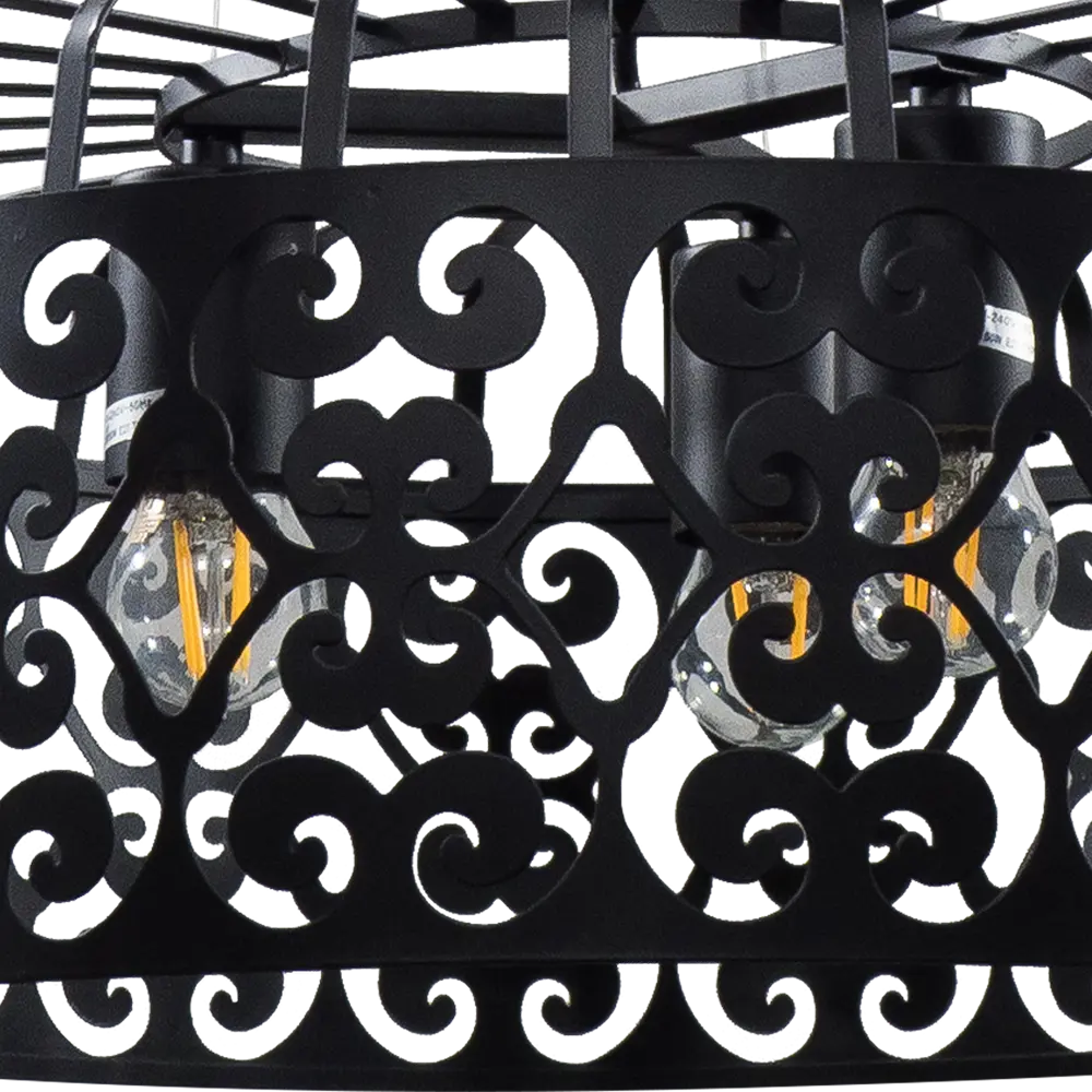 Светильник Marcia 3xE27x60 Вт, 40 см, цвет чёрный Toplight STLM-2206072 - Вид №5