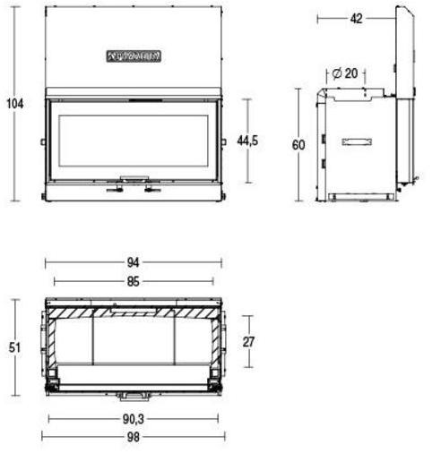 Piazzetta Моноблочный дровяной камин Mc sl sun-id-1462841 - Вид №1