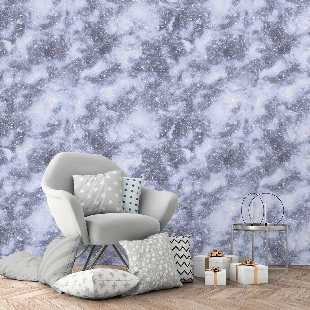 ELYSIUM Космос - Флизелиновые обои голубого оттенка для стильного интерьера 89346614 STLM-0826301 - Вид №3