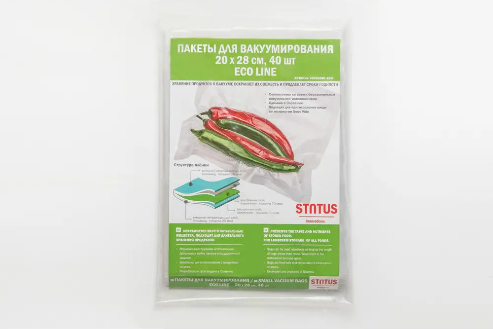 91217842 Вакуумный пакет 40 шт Status 22x30x3 см цвет прозрачный STLM-1100189