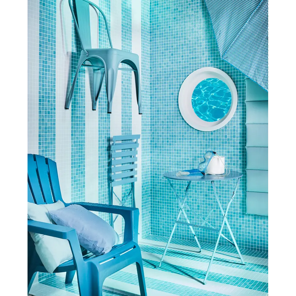 Стул Naterial Flora Origami складной 47х41х80 см сталь синий STLM-2202651 - Вид №9