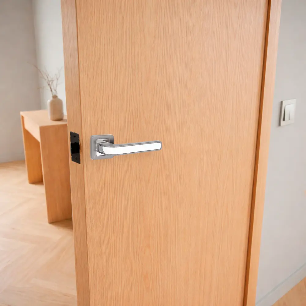 Дверная ручка на розетке Armex H-22106-A без запирания цвет графит/хром STLM-2196069 - Вид №5