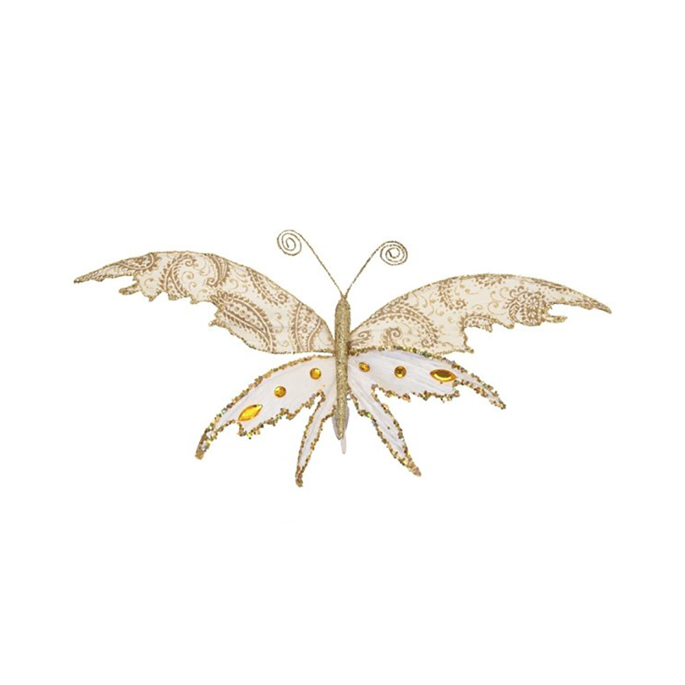 278556 Декоративное украшение "Бабочка" №03 металл ткань Santreyd 