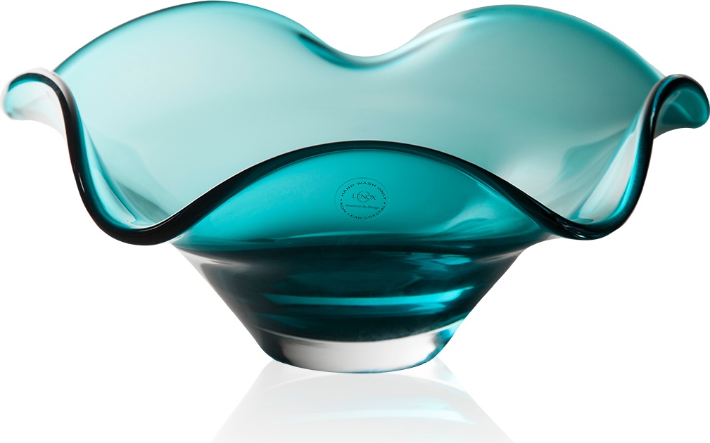 10611146 Lenox Чаша Lenox "Органик" 28см (бирюзовая) Хрусталь бессвинцовый 