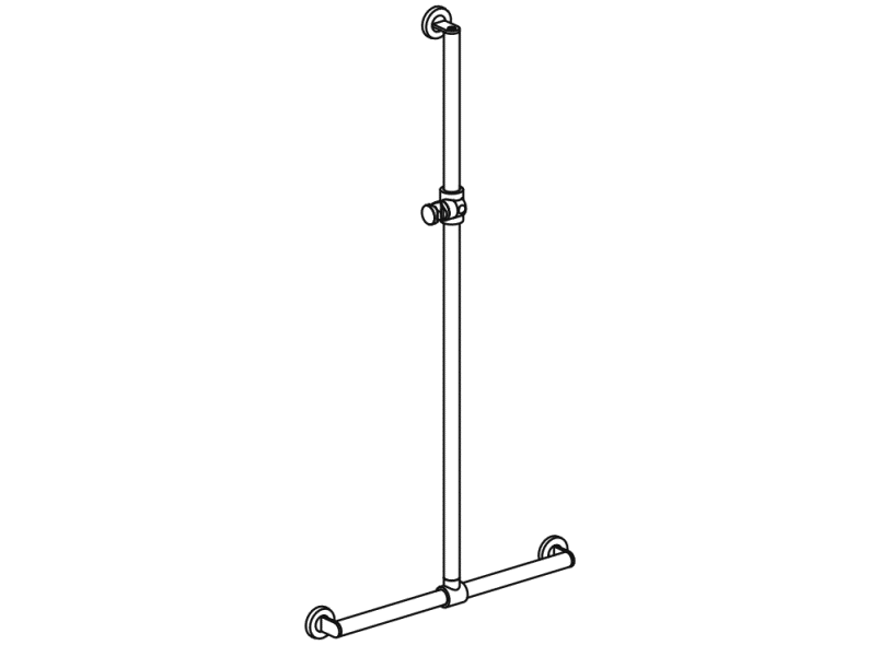 900.35.46140 Поручень для душа с выдвижным держателем для душа HEWI USA Produkte  - Вид №2