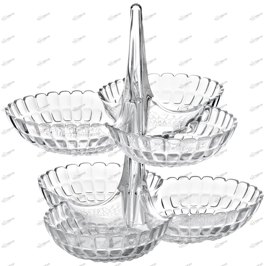 Менажницы прозрачные 2 штуки Tiffany GUZZINI ДИЗАЙНЕРСКИЕ 00-3869809 Прозрачный 