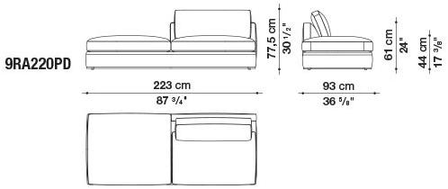 B&B Italia Модульный угловой диван из ткани Richard sun-id-1472345 - Вид №26