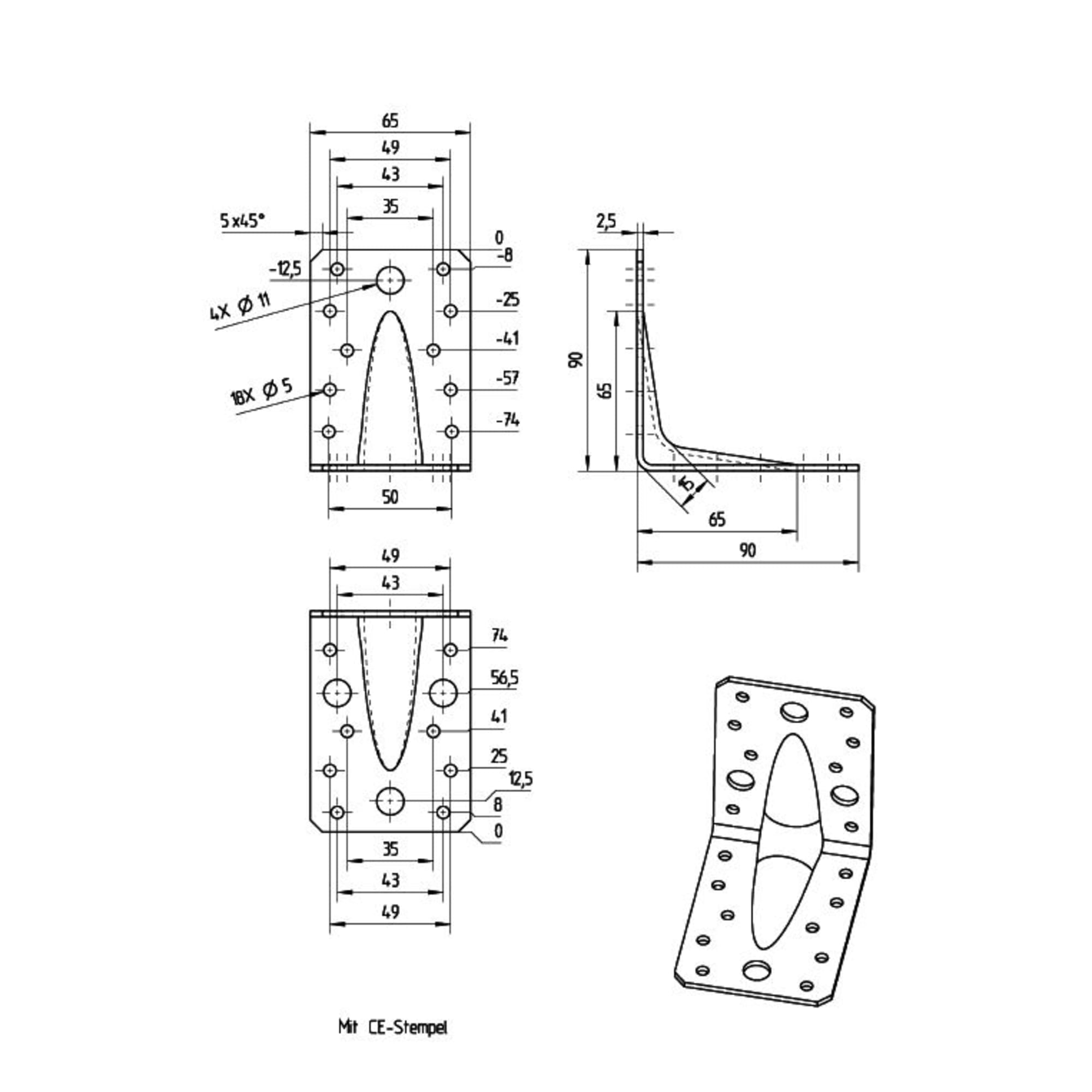 Усиленный крепежный уголок Gah Alberts для надежных соединений 13619795 STLM-0003554 - Вид №6