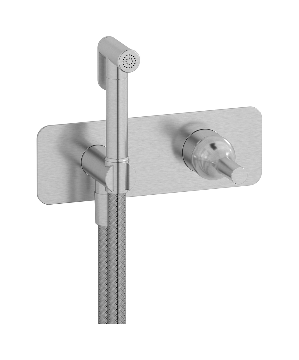 Внешние части гигенического душа со смесителем. WE ARE IB bi706ss Brushed Nickel Batlo