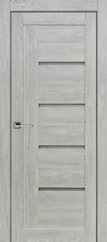 Межкомнатная дверь ПРИНЦИП Тренд с вертикальным стеклом 70x200 см серый 87923240