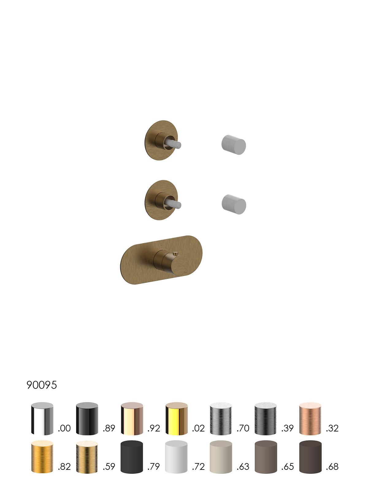 Термостатический смеситель для душа с 3 отверстиями Rubinetterie Frattini отдельная эстетика ARCH-00056277 - Вид №12