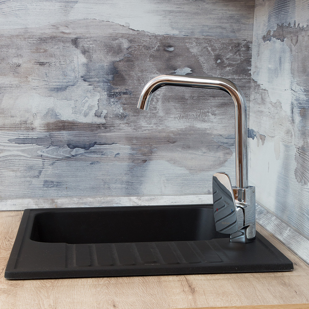RQ89 антрацит Мойка для кухни RQ89 прямоугольная с крылом, цвет антрацит Raiber  - Вид №4