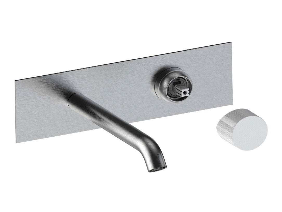 Смеситель для раковины с 2 отверстиями из нержавеющей стали с ограничителем расхода Rubinetterie Frattini Pepe XLS 316 ARCH-00059632