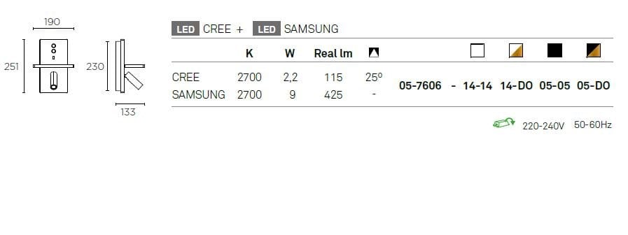 Алюминиевый регулируемый светодиодный настенный светильник с USB-разъемом LedsC4 Elamp ARCH-00028990 - Вид №2
