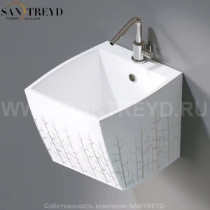 L253.405P Подвесная раковина настенная овальная A. e T. Italia SQUARE белая