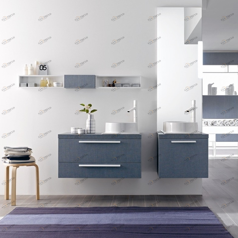 Комбинация ванной комнаты FLY117 в отделке Cup / Denim Blu / L41 Bianco MILLDUE FLY