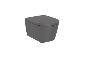 AZ46528640 ROUND - Компактный подвесной унитаз без ободка с горизонтальным сливом (включает чашу и плавно закрывающуюся крышку) ROCA Inspira