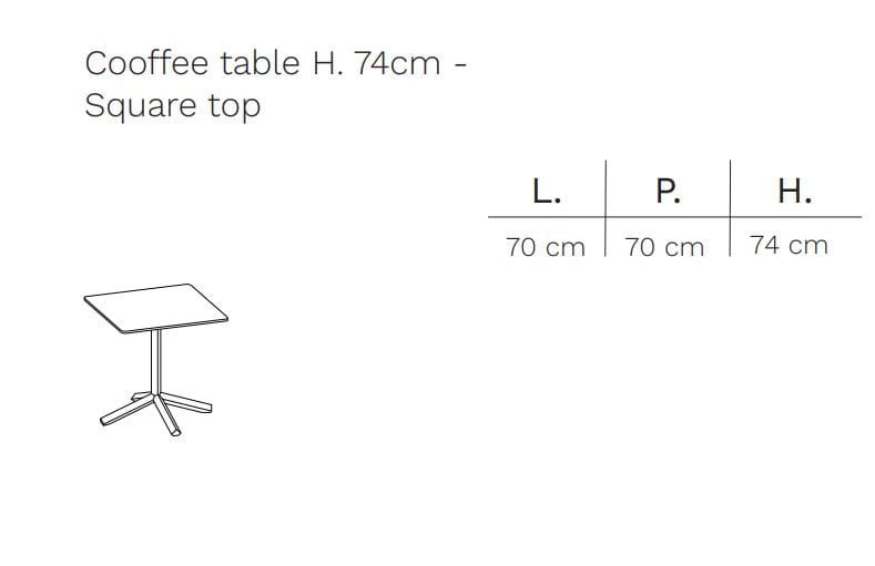 Квадратный стол со спицами FREZZA фламинго ARCH-00001900 - Вид №2
