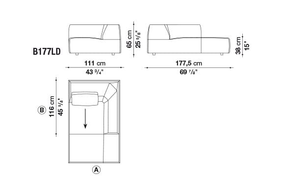 Мягкая ткань Dormeuse B&B Italia ARCH-00008401 - Вид №1