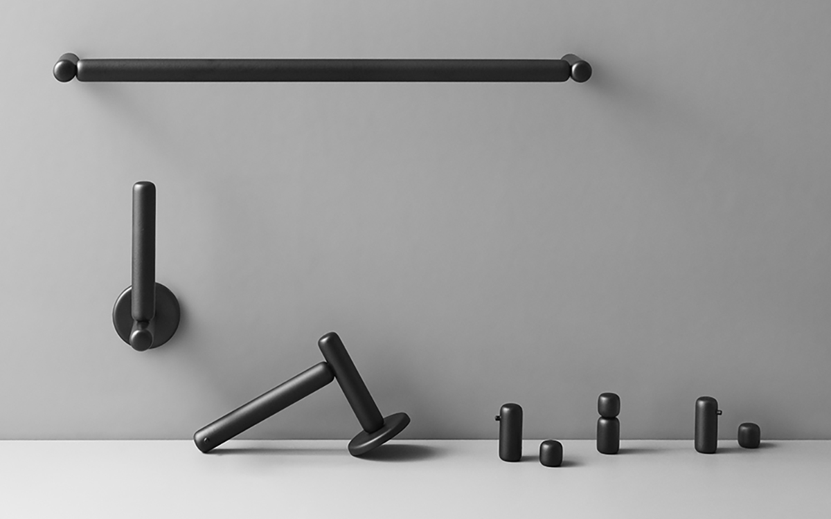 128002R8001 Держатель рулона туалетной бумаги Pebble - черныйd line Bjarke Ingels Group  - Вид №1