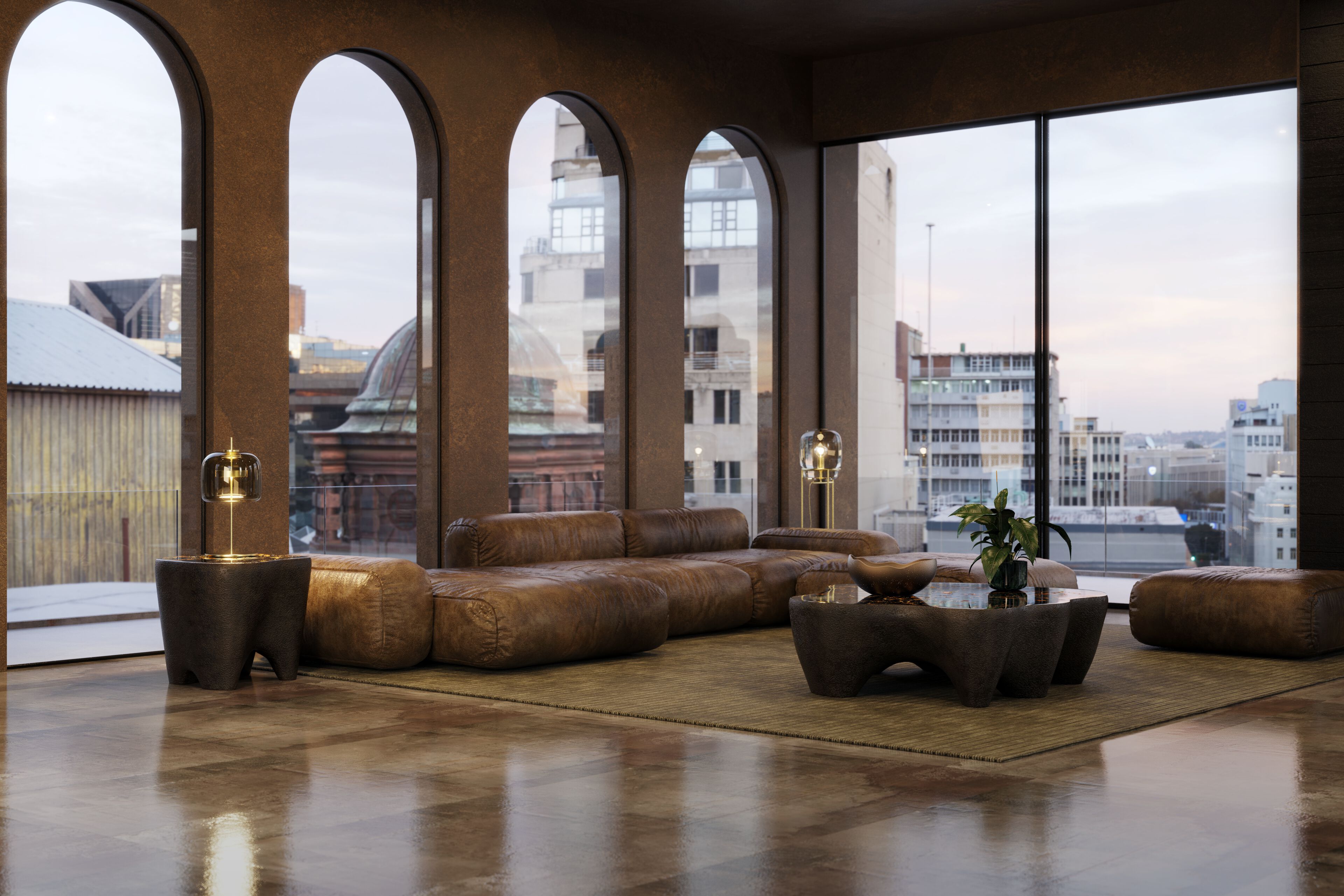 Журнальный столик из мрамора и стекловолокна KARPA Odyssey ARCH-00112800 - Вид №3