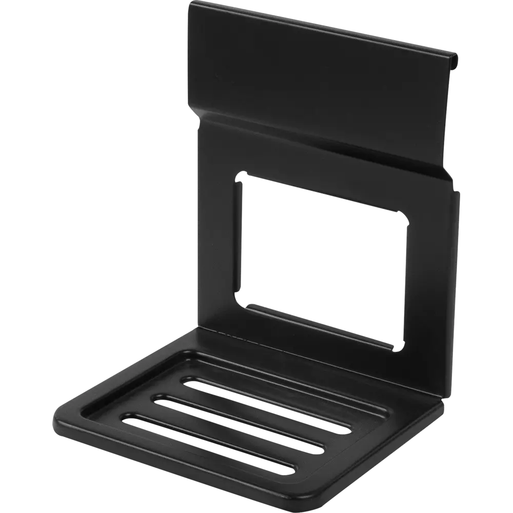 Мыльница Swensa Lund для рейлинга металл цвет чёрный STLM-2178632