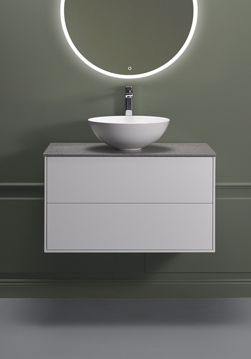 1590010 Шкаф Для Умывальника Edge 800 Белый Hafa  Белый  - Вид №2